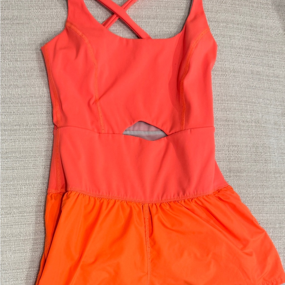 Free People Neon Orange Runsie